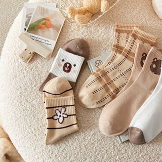 Set vớ 5 đôi cổ cao hình dễ thương hàng giá tốt sẳn sll