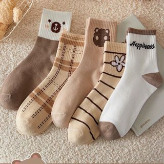 Set vớ 5 đôi cổ cao hình dễ thương hàng giá tốt sẳn sll
