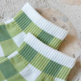 Set vớ 5 đôi cổ ngắn gam màu xanh lá hàng đẹp sẳn sll