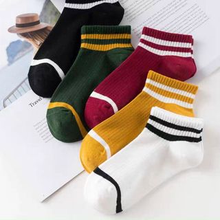 Set vớ 5 đôi viền trắng hàng đẹp sẳn sll giá tốt