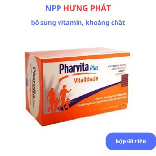Vitamin tổng hợp Pharvita Plus Bổ sung khoáng chất giúp cơ thể khỏe mạnh hộp 60v giá sỉ