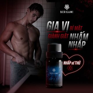 Nước Hoa Vùng Kín Nam Bergami,hương Chocolate Nam Tính, Lưu Hương Lâu, CHE TÊN khi vận chuyển 10ml/chai