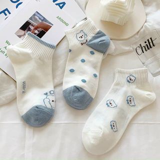 Set vớ 5 đôi dễ thương hàng đẹp gam màu xanh biển sẳn sỉ sll