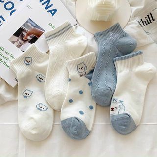 Set vớ 5 đôi dễ thương hàng đẹp gam màu xanh biển sẳn sỉ sll