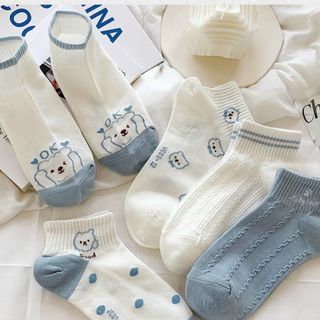 Set vớ 5 đôi dễ thương hàng đẹp gam màu xanh biển sẳn sỉ sll