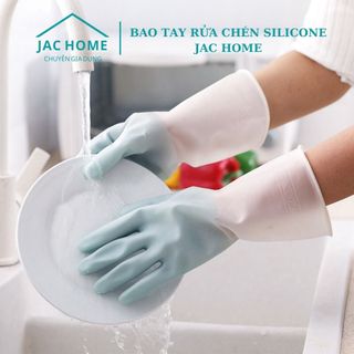 Bao tay rửa chén silicone dẻo 30cm