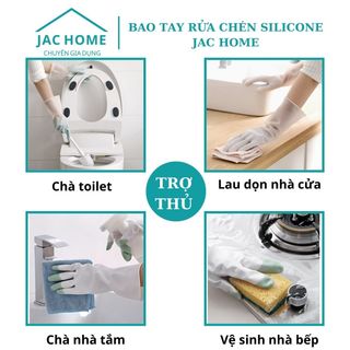 Bao tay rửa chén silicone dẻo 30cm