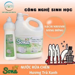 Nước Rửa Chén Hương Trà Xanh 1.6 Kg| Sản Phẩm SInh Học Chiết Xuất Từ Thiên Nhiên - Hương Dừa Tự Nhiên, đánh bay dầu mỡ, bảo vệ da tay người dùng
