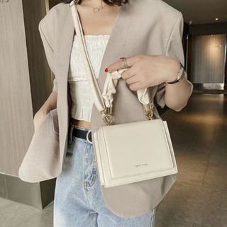 TÚI XÁCH ĐEO CHÉO QUAI NHÚN CAO CẤP DA LÌ SIZE 20 T009 - TRÙM SỈ VN