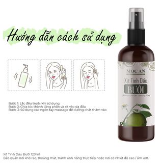 Tinh Chất Xịt Bưởi Nguyên Chất Mộc Ân Haircare 120ml giúp tóc chắc khỏe, giảm rụng tóc và dài nhanh