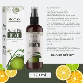 Tinh Chất Xịt Bưởi Nguyên Chất Mộc Ân Haircare 120ml giúp tóc chắc khỏe, giảm rụng tóc và dài nhanh