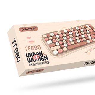 COMBO ko dây T-Wolf TF660 URBAN WOMEN (Bluetooth v5.0 + Wireless 2.4G, Nút tròn) RED - BLUE - BROWN