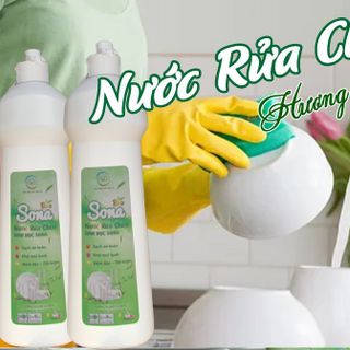 Nước Rửa Chén Hương Trà Xanh 800 Gram| Sản phẩm chiết xuất từ nhiên nhiên, an toàn cho da tay người dùng và bảo vệ môi trường