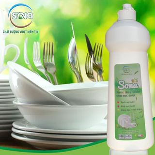 Nước Rửa Chén Hương Trà Xanh 800 Gram| Sản phẩm chiết xuất từ nhiên nhiên, an toàn cho da tay người dùng và bảo vệ môi trường