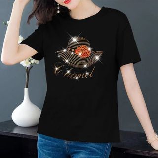 Áo thun nữ chất cottong  tay  ngắn đính đá  l giá sỉ