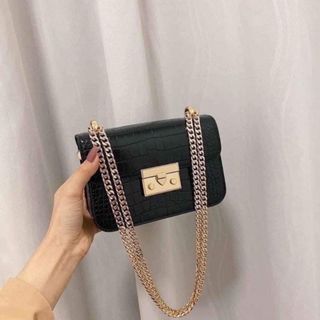 TÚI ĐEO CHÉO NỮ VÂN DA RẮN CAO CẤP SIZE 18 T026 - TRÙM SỈ VN
