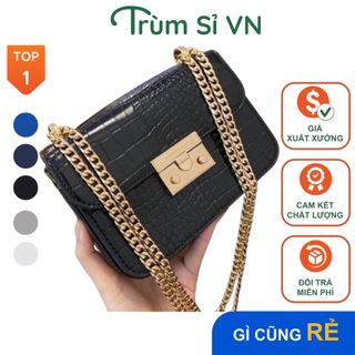 TÚI ĐEO CHÉO NỮ VÂN DA RẮN CAO CẤP SIZE 18 T026 - TRÙM SỈ VN