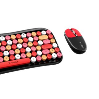 COMBO ko dây T-Wolf TF660 URBAN WOMEN (Bluetooth v5.0 + Wireless 2.4G, Nút tròn) RED - BLUE - BROWN