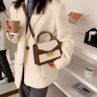 TÚI XÁCH NỮ ĐEO CHÉO CAO CẤP VÂN DA RẮN PHỐI MÀU ĐẸP SIZE 20 T008 - TRÙM SỈ VN