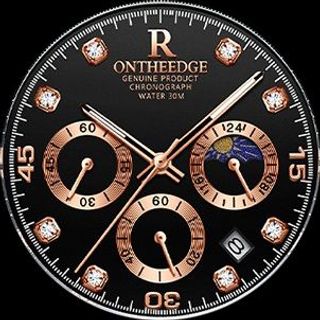 ĐỒNG HỒ NAM 6 KIM ĐÍNH ĐÁ DÂY CAO SU ONTHEEDGE