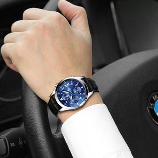 ĐỒNG HỒ NAM DÂY DA ONTHEEDFE 6KIM THỜI TRANG