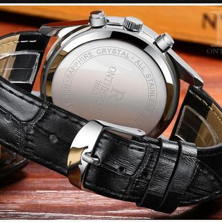 ĐỒNG HỒ NAM DÂY DA ONTHEEDFE 6KIM THỜI TRANG