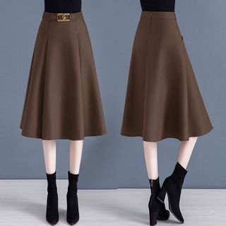 Chân váy xòe dáng chữ A dài qua gối hàng cao cấp