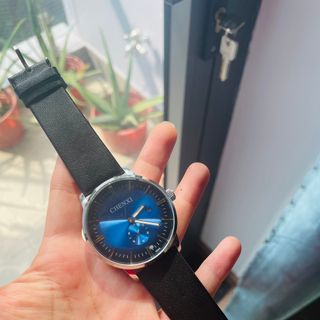 Đồng hồ nam dây da - kim rốn quay
