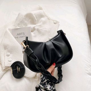 TÚI XÁCH NỮ ĐEO CHÉO XẾP LY CAO CẤP QUAI TẾT DA LÌ SIZE 22 T073 - TRÙM SỈ VN
