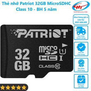 Thẻ nhớ Patriot 32GB MicroSDHC Class 10 – BH 5 năm giá sỉ