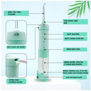 Máy Tăm Nước H2oFloss HF6/HF6P/HF9P 2022 - Phiên bản mới nhất chạy êm - Tặng túi đựng