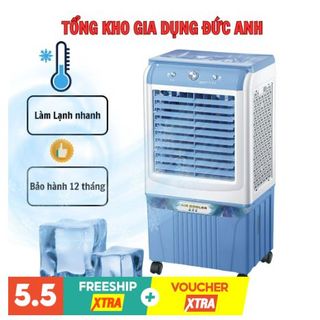 QUẠT ĐIỀU HÒA HƠI NƯỚC AIR COLER THAY THẾ ĐIỀU HÒA MODEM HS-35A (Kính)-35L-Tặng 2 bình đá khô-Được xem hàng