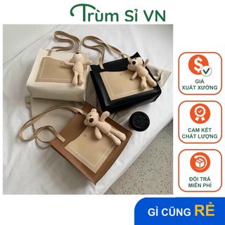 TÚI TOTE CÔNG SỞ DA MỀM CAO CẤP TẶNG KÈM MÓC TREO GẤU SIZE 32 T058 - TRÙM SỈ VN giá sỉ