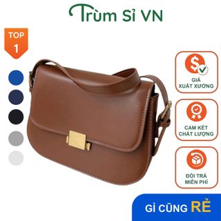 TÚI XÁCH NỮ KẸP NÁCH ĐEO CHÉO CAO CẤP DA LÌ SIZE 22 T071 - TRÙM SỈ VN
