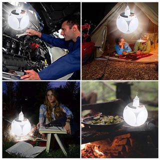 Bóng Đèn Tích Điện 40W , Năng Lượng Mặt Trời 4 Cánh ,Đèn Led Siêu Sáng ,Tiết Kiệm Điện Năng , Chống Nước -Bảo Hành 1 Năm