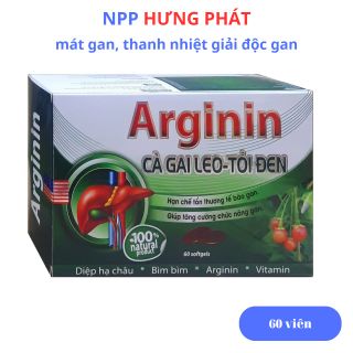 Viên uống Arginine cà gai leo xạ đen tăng cường chức năng gan, giải độc gan, thanh lọc cơ thể - Hộp 60 viên giá sỉ