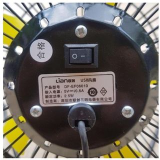 Quạt bàn đường kính 20cm cổng USB - 5v dùng Pin dự phòng