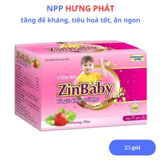Cốm ZINBABY tăng cường sức đề kháng, hỗ trợ hệ tiêu hóa, hỗ trợ ăn ngon cho bé - Hộp 25 gói giá sỉ