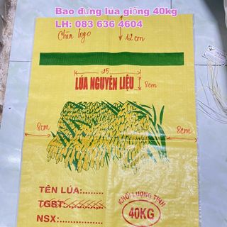 Bao đựng lúa giống nguyên liệu loại 40kg GIÁ TỐT nhất thị trường
