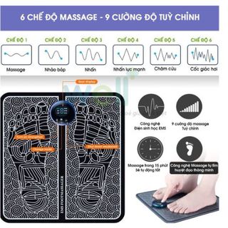 Thảm massage chân EMS CÓ MÀN HÌNH HIỂN THỊ giúp lưu thông khí huyết, giảm đau mỏi chân, chăm sóc sức khỏe
