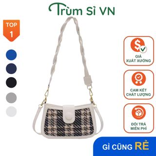TÚI KẸP XÁCH QUAI TẾT CAO CẤP KẺ SỌC 2 DÂY ĐI KÈM SIZE 22 T093 - TRÙM SỈ VN