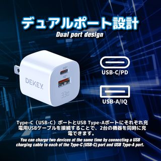 CỐC SẠC DEKEY 33W 2 CỔNG