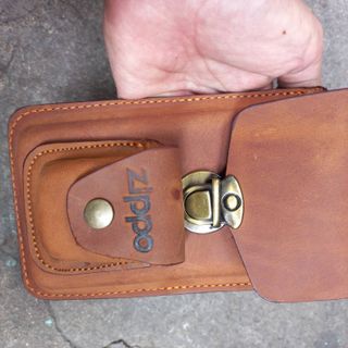 BAO DA ĐỰNG ĐIỆN THOẠI KÈM ZIPPO ĐEO THẮT LƯNG