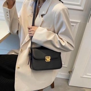 TÚI XÁCH NỮ CAO CẤP NẮP GẬP DA LÌ 2 DÂY ĐI KÈM SIZE 22 T111 - TRÙM SỈ VN