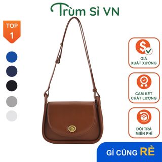 TÚI ĐEO CHÉO VIỀN NỔI CAO CẤP DA TRƠN SIZE 22 T092 - TRÙM SỈ VN