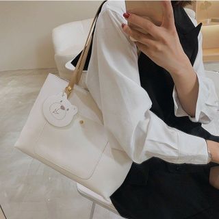 TÚI TOTE CÔNG SỞ CAO CẤP DA LÌ MÓC GẤU SIZE 30 T085 - TRÙM SỈ VN