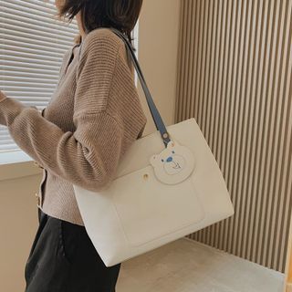 TÚI TOTE CÔNG SỞ CAO CẤP DA LÌ MÓC GẤU SIZE 30 T085 - TRÙM SỈ VN