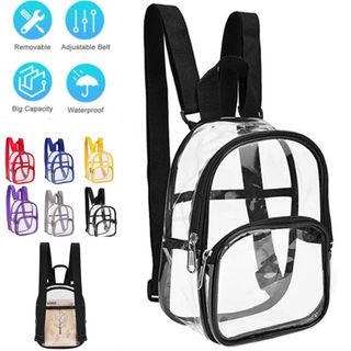 balo trong suốt thời trang màu đen cá tính size nhỏ hợp thời trang TA119
