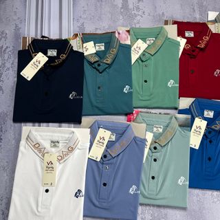Áo thun nam POLO trơn vải cá sấu cotton cao cấp ngắn tay cực sang trọng