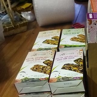 4 hộp bánh cốm muối hồng hima`s đặc sản Kiên Giang